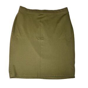 Iris Skirt Women’s Plus Sz 3x Army Olive Green Bodycon Pencil Stretch Pull On